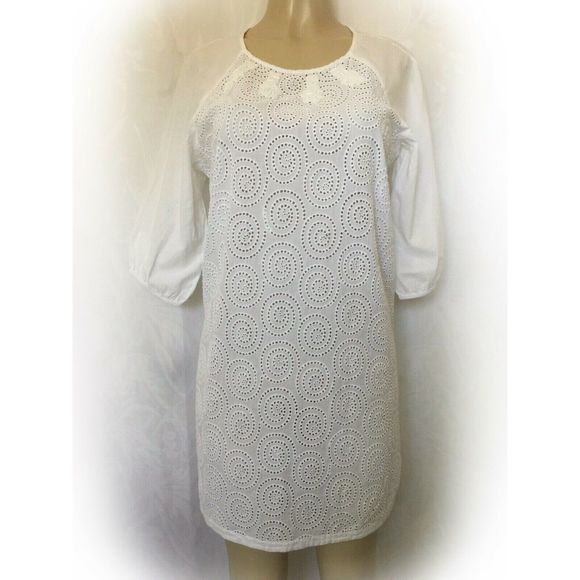SERGIO TEGON Dresses & Skirts - SEVENTY SERGIO TEGON Dress Tunic White Embroidered
